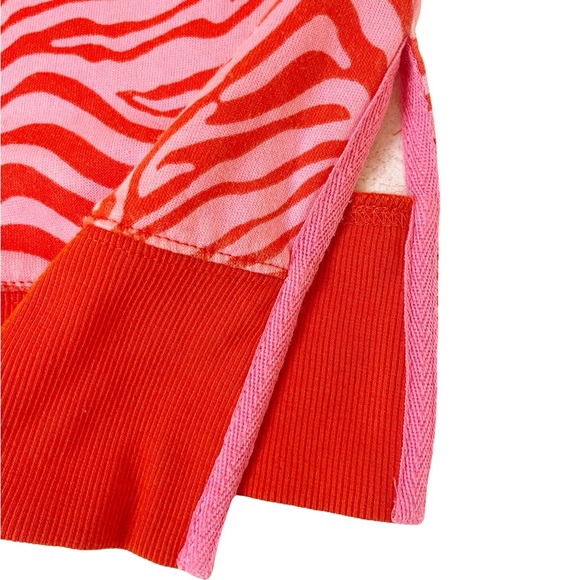 Cabana by Crown & Ivy Women's Crewneck Sweatshirt Oversized Zebra Print Size L - Picture 4 of 8